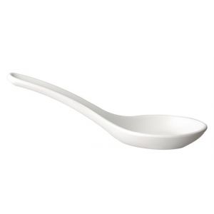 Melamine appetizer spoon white
