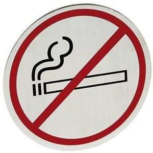 Self-adhesive sticker on door - no smoking no smoking sign