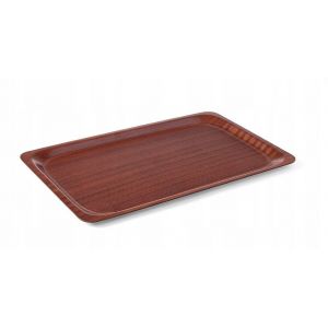 Anti-slip wooden rectangular tray Euronorm