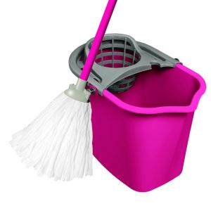 SET MOP 10l, rectangular bucket + handle + mop tip, price for 1 set