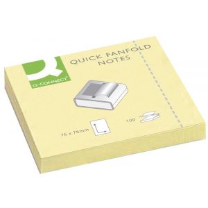 Self-adhesive Pad Q-CONNECT, type Z, 76x76mm, 1x100 sheets, light yellow