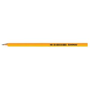 Ołówek drewniany DONAU, HB, lakierowany, żółty