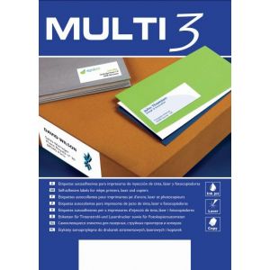 Universal Labels MULTI 3, 64. 6x33. 8mm, rectangle, white 100 sheets