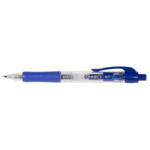 Ballpoint Pen, Retractable Q-CONNECT, 1. 0mm, blue