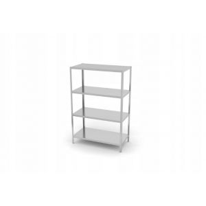 Warehouse shelving system with 4 solid shelves - bolted 812525