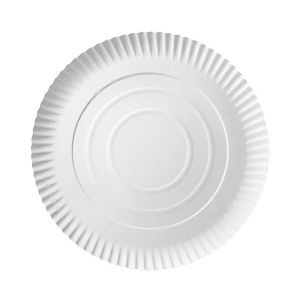 Paper plate, white 26cm, 100pcs, weight 245g (k/7)