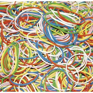 Rubber Bands DONAU, 1000g, assorted colours