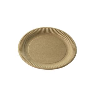NATURE paper plate brown 23cm weight 300g, price for 50 pieces