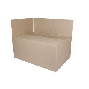 Cardboard Packing Box, with flaps, 550x400x322mm, grey