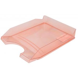 Desktop Letter Tray OFFICE PRODUCTS, polystyrene/PP, A4, transparent red