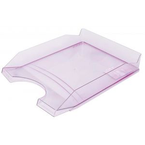 Desktop Letter Tray OFFICE PRODUCTS, polystyrene/PP, A4, transparent purple