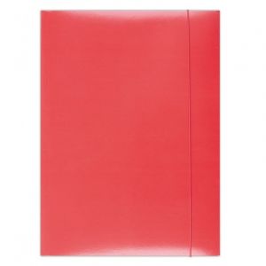 Elasticated File, OFFICE PRODUCTS, cardboard/lacquered, A4, 350 gsm, 3 flaps,red