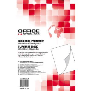 Flipchart Pad OFFICE PRODUCTS, plain, 65x81cm, 50 sheets, white