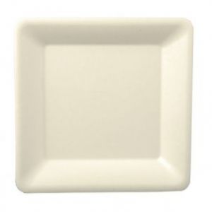 Sugar cane plates, square shape, 26 cm x 26 cm, colour: white, pack 50pcs
