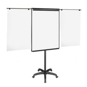 Flipchart Easel BI-OFFICE, 70x102cm, Magnetic Dry-wipe Board with Extending Display Arms