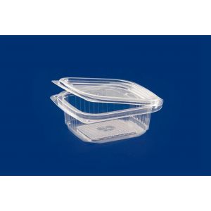 Rectangular container with 250ml PP lid, price per pack of 50 pcs