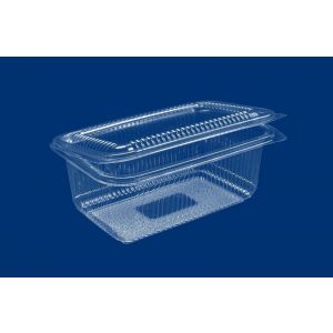 Rectangular container with hinged lid K HL1000 PET, capacity 1000ml, price per pack 50pcs