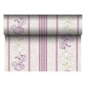 Table runner PAPSTAR ROYAL Collection in PV-Tissue Mix similar to fabric, in roll 24m/40cm violet, tissue paper