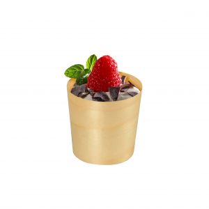 FINGERFOOD - round cups diameter 4.5xh.4.5cm wooden, 50 pieces