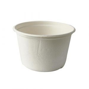 Sugar cane soup bowls 600ml, 50pcs white, diameter 14cm, height 9cm (k/10)