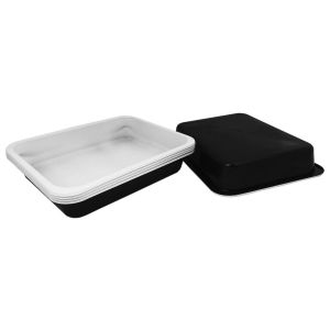 Lunch container for welding K 227/1, undivided, black and white 227x178x40, price per package 50pcs