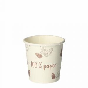 Paper cup without plastic 100ml 80pcs diameter 6cm, h6cm (k/25) Pure