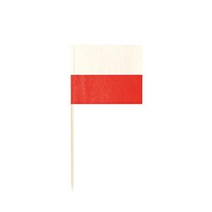 Wykałaczki bankietowe flaga Polski Party  8cm op.500szt. (k/10)