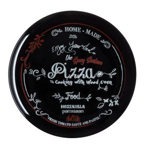 Pizza plate black Friend's Time [1s