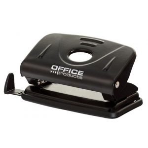 Hole punch, OFFICE PRODUCTS, punches up to 12 sheets, metal, black