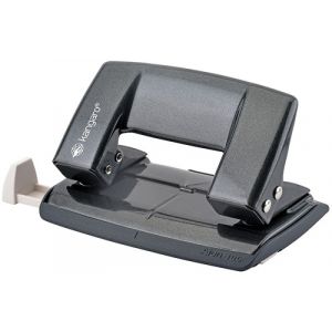 Hole punch, KANGARO Aion-10G/S, punches up to 10 sheets, metal, in a PP box, metallic grey