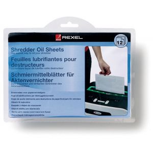 REXEL lubrication sheets, for shredders, 12 pcs