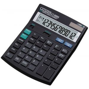 Kalkulator biurowy CITIZEN CT-666N, 12-cyfrowy, 188x142mm, czarny