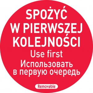 Food safety sticker - "consume before