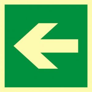 Direction emergency exit B1 - 100 x 100mm AA013B1PS