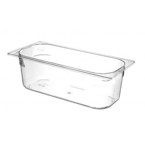 Transparent polycarbonate ice cream tray style 360x165x(H)120 mm