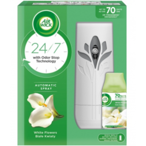 AIR WICK freshmatic Air Freshener + White Flower Refill 250ml COMBINED