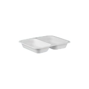 Lunch container for welding  B9510C, 2-chamber, white, 227x178x40, price per 40 pieces