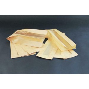 Brown folded bag with window 350x160x75mm, 1000pcs.