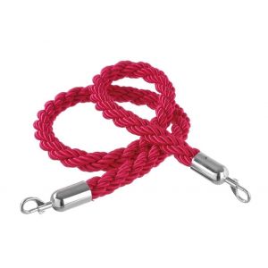 Rope for fence post red with silver snap hook