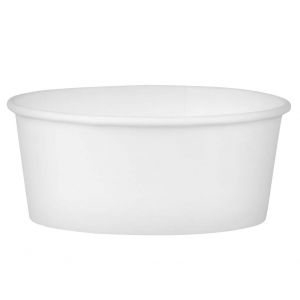 White paper bowl 500ml for ice cream, 50pcs, diameter 114mm h:80mm (k/10)