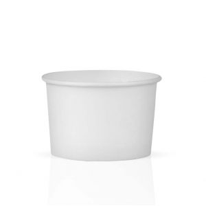 Paper bowl for ice-cream, desserts ø 75mm, white 130 m, 25 pieces