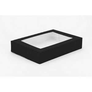SUSHI box 26x19x5cm 140pcs black, OP-11