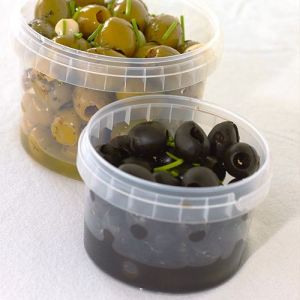 Container with seal PP 480 ml set with lid dia 11.8 h 7 cm, 40 pieces