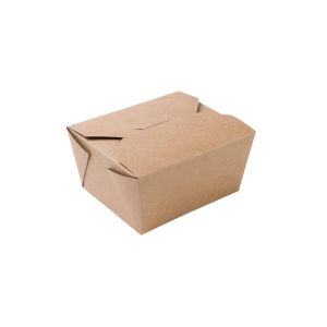 BIO FOOD BOX 600ml brązowy op.450szt. 12x10x6cm, powleczone PLA, biodegradowalne