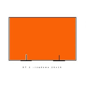 Fluor orange DT double row, 26x16, 5pcs.
