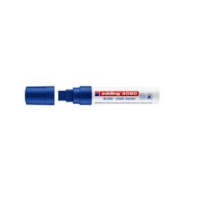 Chalk marker Edding 4090 4-15mm, blue, water-based, wet-washable, cut-off tip