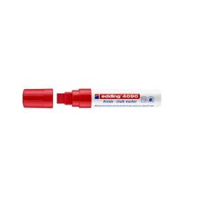 Edding 4090 chalk pen 4-15mm red, water based, wet-washable, chisel tip