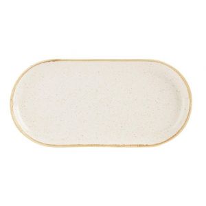 Fine Dine Oval platter Sand 300x150 mm- code 04ALM001955