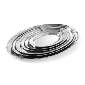Meat and sausage platter - 350X220 Mm Oval, steel
