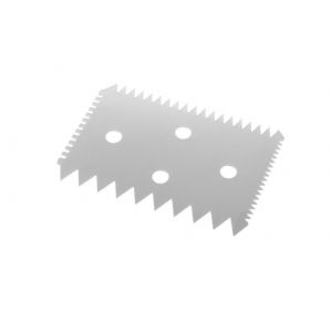 Rectangular pastry scraper - stainless steel comb